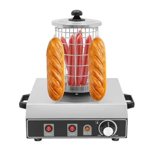 HOARLICN Profi Gastro Hot Dog Maker, 422W 220V Edelstahl Hot Dog Brötchen Maschine Wurstwärmer mit 2 Heizspießen mit Temperaturregelung für Haushalten, Bäckereien, Cafés HOARLICN Profi Gastro Hot Dog Maker, 422W 220V Edelstahl Hot Dog Brötchen Maschine Wurstwärmer mit 2 Heizspießen mit Temperaturregelung für Haushalten, Bäckereien, Cafés von HOARLICN