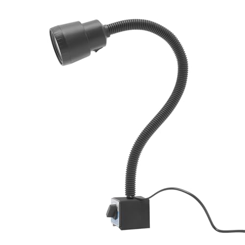 HOARLICN Schwanenhals, Arbeitsleuchte Maschine Abs Aluminiumlegierung 5w 1.2m Led mit Magnetische Basis Abnehmbarer Lampenschirm Geeignet für Fräsmaschinen, Drehbänke, Bohrmaschinener von HOARLICN
