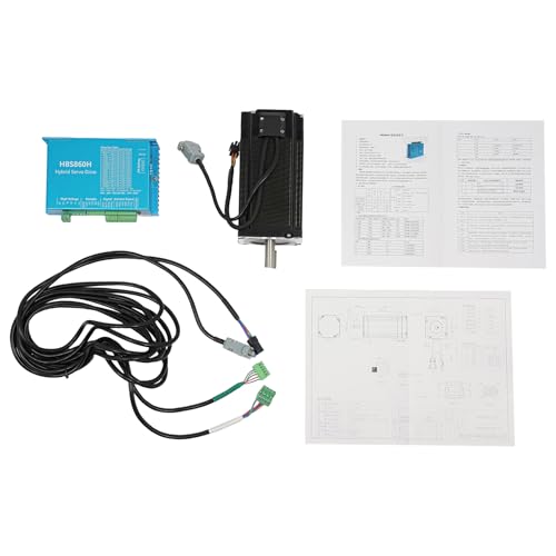 HOARLICN Stepper Motor, 8a/Pha Motor Getriebemotor Ein 12n. M Hybrid-Mikroschritt Kupferdrahtgewickelter Motor mit Rotor Aus Siliziumstahl Led-Anzeigeleuchte für Dosiermaschinen von HOARLICN
