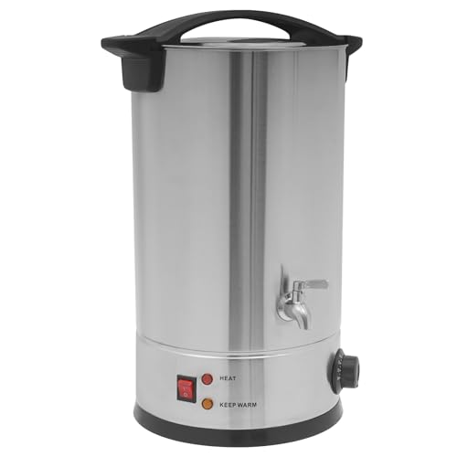 HOARLICN Wachsschmelzer, Wachsschmelzmaschine 304 Edelstahl 1800w Wax Melter mit Stabiler Verschlussdeckel mit Wasserhahn fur Wachsarten Verwendet Werden (Silber, 15L) von HOARLICN