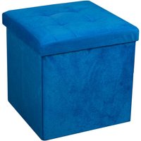 Hobag - Beweglicher Pouf Abnehmbarer Sitzhocker für den Zugang zu Stauraum. - Blau von HOBAG