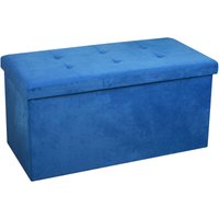 Beweglicher Pouf Abnehmbarer Sitzhocker für den Zugang zu Stauraum. - Blau von HOBAG