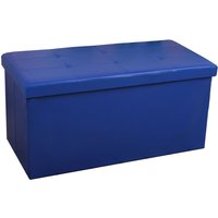 Beweglicher Pouf Abnehmbarer Sitzhocker für den Zugang zu Stauraum. - Blau von HOBAG