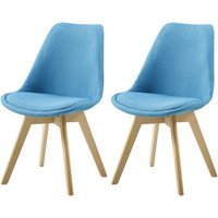 Hobag - Set aus zwei skandinavischen bims Stühlen blau - Blau von HOBAG