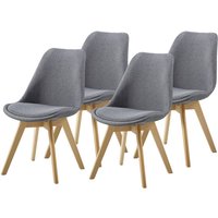 Hobag - Set aus vier skandinavischen bims Stühlen Grau - Grau von HOBAG