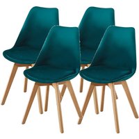 Hobag - Set aus vier skandinavischen fream Stühlen smaragdgrün - Smaragdgrün von HOBAG