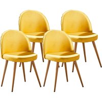 Hobag - Set aus vier skandinavischen grek Stühlen gelb - Gelb von HOBAG