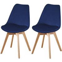 Hobag - Set aus zwei skandinavischen fream Stühlen marineblau - Marineblau von HOBAG
