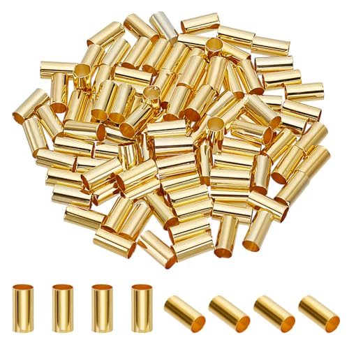 HOBBIESAY 100 Stück Säulenförmige Messingrohr Quetschperlen 10mm Vergoldete Rohrperlen Crimprohr Zubehör Runde Rohre Lose Abstandsperlen Zur Schmuckherstellung Loch:4.5mm HOBBIESAY 100 Stück Säulenförmige Messingrohr Quetschperlen 10mm Vergoldete Rohrperlen Crimprohr Zubehör Runde Rohre Lose Abstandsperlen Zur Schmuckherstellung Loch:4.5mm von HOBBIESAY