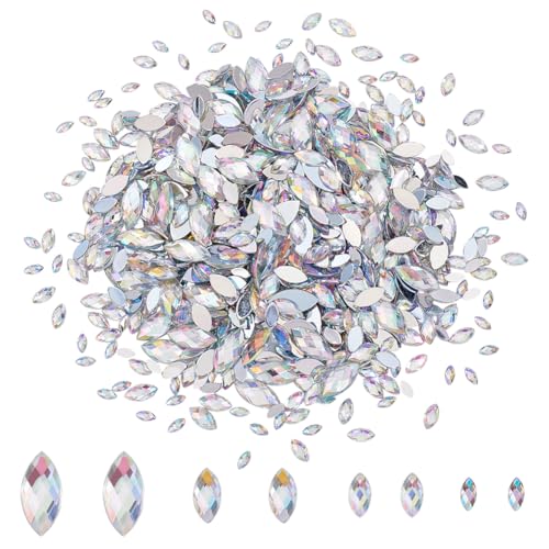 HOBBIESAY 1200 Stück 4 Größen Kristall ab Pferdeaugen Strasssteine Glitzersteine Flache Rückseite Marquise Strasssteine Pferdeaugen Förmige Kristallsteine Für Heimwerker Nagelkunst Kleidung HOBBIESAY 1200 Stück 4 Größen Kristall ab Pferdeaugen Strasssteine Glitzersteine Flache Rückseite Marquise Strasssteine Pferdeaugen Förmige Kristallsteine Für Heimwerker Nagelkunst Kleidung von HOBBIESAY
