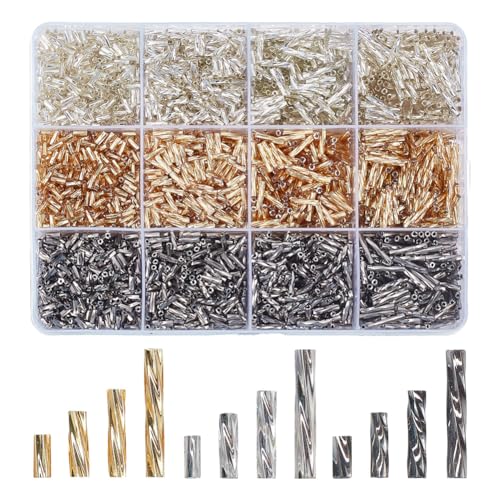 HOBBIESAY 2556 Stück Gedrehte Stiftperlen 5-12mm Röhrenperlen Gemischte Farben Stiftperlen Lange Röhrenperlen Mehrfarbiges Perlensortiment Für DIY Dekorationsschnitzereien Loch: 0.5mm HOBBIESAY 2556 Stück Gedrehte Stiftperlen 5-12mm Röhrenperlen Gemischte Farben Stiftperlen Lange Röhrenperlen Mehrfarbiges Perlensortiment Für DIY Dekorationsschnitzereien Loch: 0.5mm von HOBBIESAY