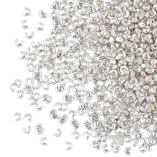 HOBBIESAY 400 Stück Quetschperlenabdeckungen Silber Halbkreis Offen Kleine Halbrunde Quetschperlen Locken Halbkreis Perlenabdeckung Knoten Mix Kit Für DIY Handwerk Schmuckherstellung HOBBIESAY 400 Stück Quetschperlenabdeckungen Silber Halbkreis Offen Kleine Halbrunde Quetschperlen Locken Halbkreis Perlenabdeckung Knoten Mix Kit Für DIY Handwerk Schmuckherstellung von HOBBIESAY