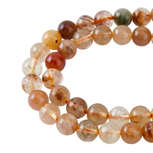 HOBBIESAY 50 Stück 8mm Goldene Rutilquarz Perlen Natursteinperlen Lose Kristallperlen Energieheilung Edelsteinperlen Runde Glatte Abstandsperlen Für Die Schmuckherstellung Halsketten HOBBIESAY 50 Stück 8mm Goldene Rutilquarz Perlen Natursteinperlen Lose Kristallperlen Energieheilung Edelsteinperlen Runde Glatte Abstandsperlen Für Die Schmuckherstellung Halsketten von HOBBIESAY
