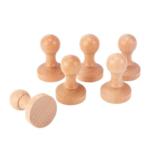 HOBBIESAY 6 Stück Stempelholz Runder Griff 40mm Holzknöpfe Runde Schubladengriffe Aus Holz Für Die Stempelherstellung DIY Basteln Scrapbooking HOBBIESAY 6 Stück Stempelholz Runder Griff 40mm Holzknöpfe Runde Schubladengriffe Aus Holz Für Die Stempelherstellung DIY Basteln Scrapbooking von HOBBIESAY