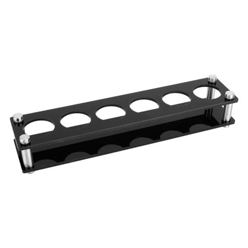 HOBBIESAY Weinglas Organizer Halter Mit 6 Loch Serviertablett Aus Acryl Rechteckiges Schnapsglas Set Mit Abstandsstiften Aus Legierung Weinglas Tablett Becher Organizer 29.2x6.6x5.2cm von HOBBIESAY