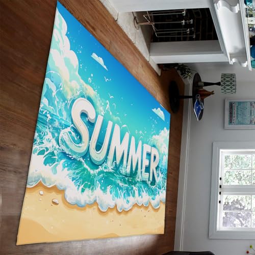 HOBBOY Anime Stil Dünner Teppich Tropischer Strand Meer Welle Druck rutschfeste Teppiche für Wohnzimmer Schlafzimmer Badezimmer Spielzimmer Küste Wohnkultur 50 x 80 cm HOBBOY Anime Stil Dünner Teppich Tropischer Strand Meer Welle Druck rutschfeste Teppiche für Wohnzimmer Schlafzimmer Badezimmer Spielzimmer Küste Wohnkultur 50 x 80 cm von HOBBOY
