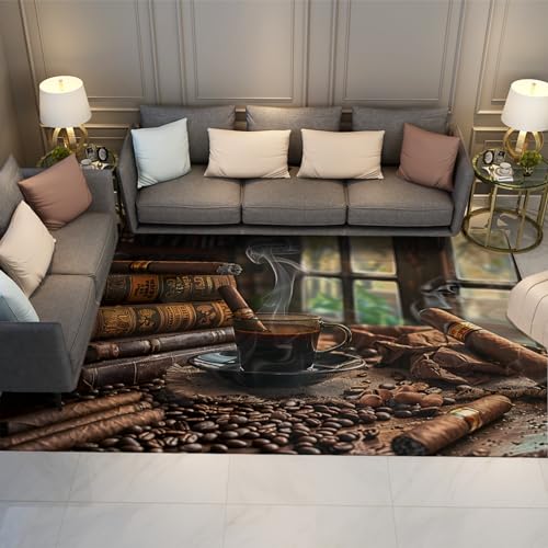 HOBBOY Arbeitszimmer Teppich Kaffee Themenbereich Teppiche Cafés Esszimmer Teppich Kaffeetasse Muster Fußmatte Küchenteppich Wohnzimmer Teppich Büroteppich 90 x 150 cm HOBBOY Arbeitszimmer Teppich Kaffee Themenbereich Teppiche Cafés Esszimmer Teppich Kaffeetasse Muster Fußmatte Küchenteppich Wohnzimmer Teppich Büroteppich 90 x 150 cm von HOBBOY