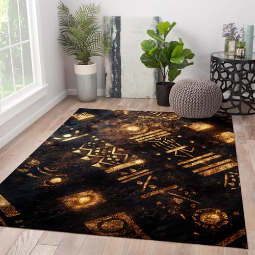 HOBBOY Boho Style 150 x 210 cm Area Teppich Abstrakter geometrischer Druck waschbar weiche niedrigflorige Fußmatten für den Eingangsflur Wohnzimmer faltbar tragbar HOBBOY Boho Style 150 x 210 cm Area Teppich Abstrakter geometrischer Druck waschbar weiche niedrigflorige Fußmatten für den Eingangsflur Wohnzimmer faltbar tragbar von HOBBOY