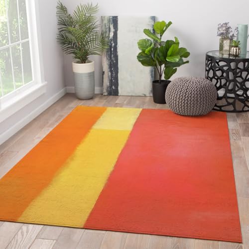 HOBBOY Color Block Area Teppich Orange & Gelb & Rot Geometrische Streifen Print Weiche waschbare niedrigflorige Fußmatten für Wohnzimmer Schlafzimmer Büro 180 x 210 cm HOBBOY Color Block Area Teppich Orange & Gelb & Rot Geometrische Streifen Print Weiche waschbare niedrigflorige Fußmatten für Wohnzimmer Schlafzimmer Büro 180 x 210 cm von HOBBOY