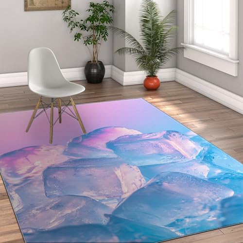 HOBBOY Moderner Teppich mit Farbverlauf Eiswürfelmuster weich waschbar niedrigflorige rutschfeste Teppiche für Wohnzimmer Schlafzimmer Dekor 100 x 150 cm HOBBOY Moderner Teppich mit Farbverlauf Eiswürfelmuster weich waschbar niedrigflorige rutschfeste Teppiche für Wohnzimmer Schlafzimmer Dekor 100 x 150 cm von HOBBOY