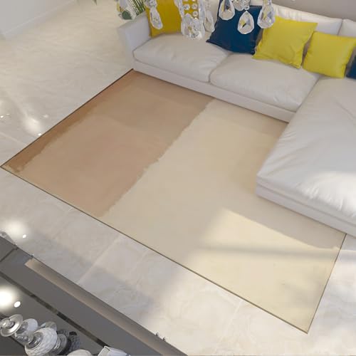 HOBBOY Rechteckiger Teppich Nordisch Minimalistisch Creme und Beige Farbblockdruck Gemütliche niedrigflorige Fußmatten für Esszimmer Waschküche Büro 180 x 210 cm HOBBOY Rechteckiger Teppich Nordisch Minimalistisch Creme und Beige Farbblockdruck Gemütliche niedrigflorige Fußmatten für Esszimmer Waschküche Büro 180 x 210 cm von HOBBOY