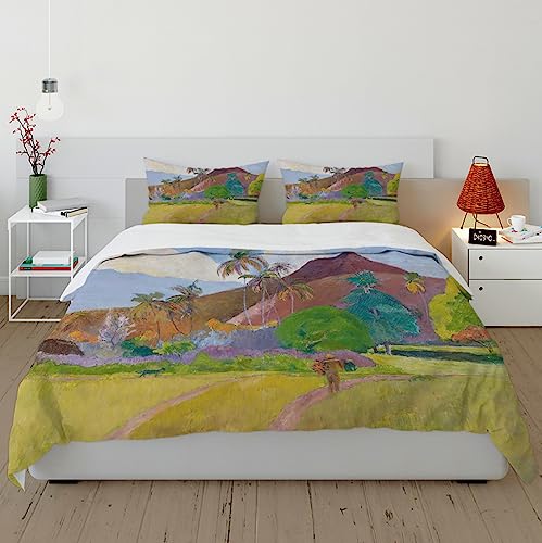 HOBBOY Rustikales Bettbezugsset Gauguin-Muster 3-teiliges Bettwäsche-Set seidige Mikrofaser 2 Kissen Shams mit Reißverschluss Bunte Bettwäsche-Sets 135x200 cm HOBBOY Rustikales Bettbezugsset Gauguin-Muster 3-teiliges Bettwäsche-Set seidige Mikrofaser 2 Kissen Shams mit Reißverschluss Bunte Bettwäsche-Sets 135x200 cm von HOBBOY