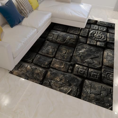 HOBBOY Steine Textur Teppich Moderner Industriestil Abstraktes geometrisches Muster Waschbarer dünner Teppich für Büro Schlafzimmer Wohnzimmer 100 x 150 cm HOBBOY Steine Textur Teppich Moderner Industriestil Abstraktes geometrisches Muster Waschbarer dünner Teppich für Büro Schlafzimmer Wohnzimmer 100 x 150 cm von HOBBOY