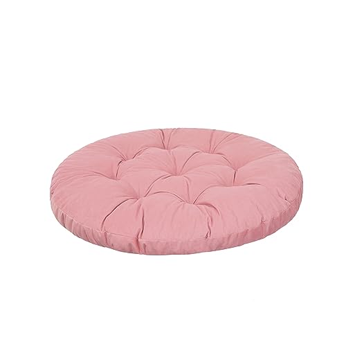 HOBBYGARDEN Hängesessel Kissen, Hängekorb Sessel, Indoor/Outdoor, Auflage, Rund, Swing, Schaukelkissen, Sitzkissen für Stuhl, Velvet, Waschbar, Rosa, 65 x 65 cm von HOBBYGARDEN