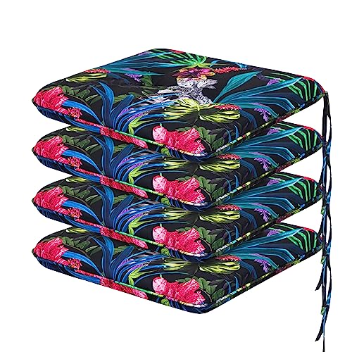 HOBBYGARDEN Outdoor/Indoor, Set 4 Sitzkissen, Sitzpolster, Gartenmöbel Kissen, für Stuhle oder Liege, Polster, 50 x 43 cm, Bunte Blätter HOBBYGARDEN Outdoor/Indoor, Set 4 Sitzkissen, Sitzpolster, Gartenmöbel Kissen, für Stuhle oder Liege, Polster, 50 x 43 cm, Bunte Blätter von HOBBYGARDEN