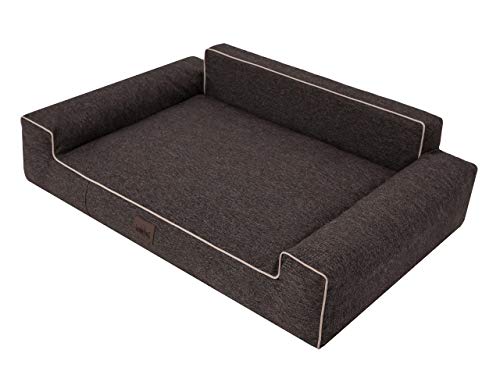 Hundebett Hundekissen Bett Kissen Haustierbett Hundeliegen Hundesofa Hundecouch Liegen Sofa Hundekorb Tierbett Weich, Braun, 116 x 78 cm von HOBBYGARDEN