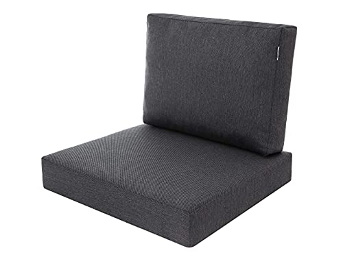 HOBBYGARDEN Miatech Kissen für Rattansessel Rattanmöbel Gartenmöbel Technorattan Innen/Draußen 60x55cmSchwarz von HOBBYGARDEN
