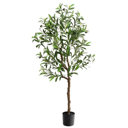 HOBBYZOO 120cm Künstlicher Olivenbaum kunstpflanze Künstliche Pflanzen Olivenbaum Künstlich Kunstbaum wie echt (120cm) von HOBBYZOO