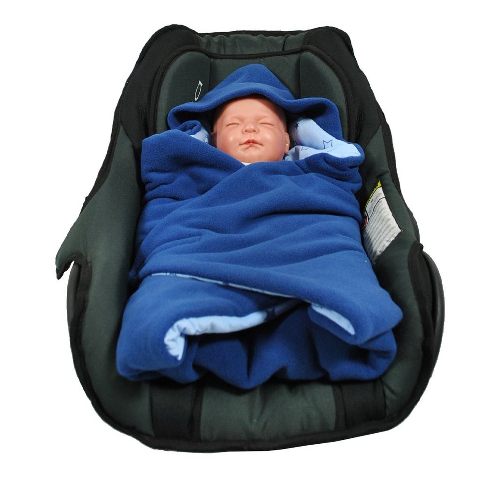 Einschlagdecke Einschlagdecke Winter blau/Sterne, HOBEA-Germany, für 3 Punkt Babyschale geeignet von HOBEA-Germany