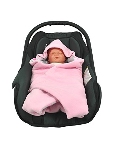 HOBEA-Germany Fußsack Einschlagdecke für die Babyschale Babyschalenfußsack Winter, Farben Winterdecken:rosa mit Punkten von HOBEA-Germany