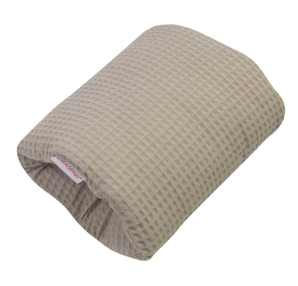 HOBEA-Germany Stillkissen Mini-Stillkissen Stillrolle Stillmuff Waffelmuster taupe, BIO Baumwolle, ideal für unterwegs von HOBEA-Germany