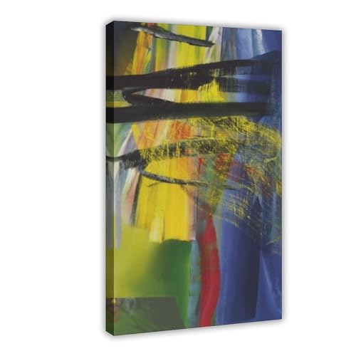 HOBIVA Gerhard Richter's Work Ölgemälde Künstlerdrucke 85 Leinwand Poster Schlafzimmer Dekor Sport Landschaft Büro Zimmer Dekor Geschenk Rahmenstil 50 x 75 cm von HOBIVA