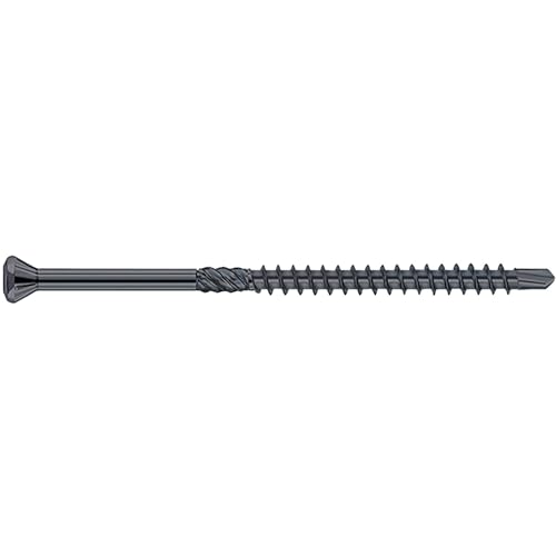 Hobotec Dielenschrauben Eurotec 3,2x35 Torx 10 - Holzschrauben selbstschneidend mit Zierkopf, Edelstahl schwarz gehärtet - 500 Stück von HOBOTEC