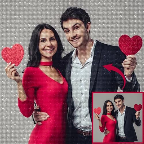 Diamond Painting Bild Eigenes Foto, 5D Diamant Painting Bilder Erwachsene, Custom DIY Kreative Geschenk, Personalisiert Benutzerdefinierte Design Set für Erwachsene Home Decor, 70x100cm von HOBULL