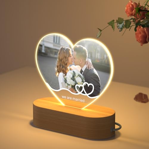 HOBULL Fotorahmen Personalisiert Foto Herz Bilderrahmen Beleuchtung, LED Bild Acryl Glas Personalisierte Geschenke mit Foto, Fotogeschenk für Frauen Freundin Geburtstag Jahrestag Valentinstag HOBULL Fotorahmen Personalisiert Foto Herz Bilderrahmen Beleuchtung, LED Bild Acryl Glas Personalisierte Geschenke mit Foto, Fotogeschenk für Frauen Freundin Geburtstag Jahrestag Valentinstag von HOBULL