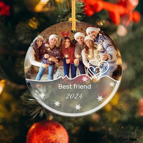 HOBULL Personalisierte Weihnachtskugeln mit Foto,Personalisiert 2024 Weihnachtsbaumschmuck,Foto Weihnachtsdekorationen für Paare,Familie,Freunde,Kinder HOBULL Personalisierte Weihnachtskugeln mit Foto,Personalisiert 2024 Weihnachtsbaumschmuck,Foto Weihnachtsdekorationen für Paare,Familie,Freunde,Kinder von HOBULL