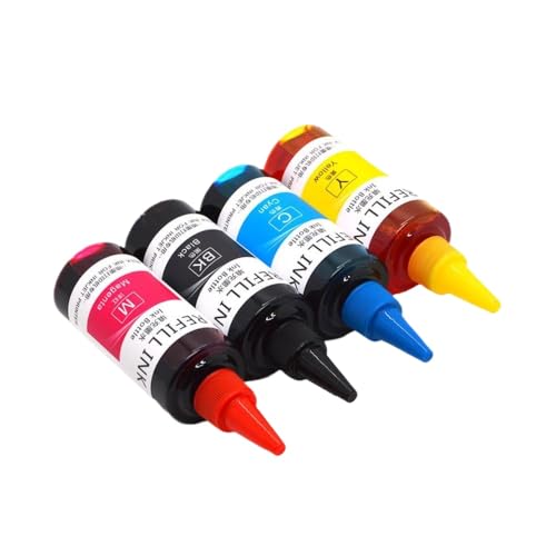 HOBXMFY 100 ml 4 Color Dye Tinte Nachfüllung kompatibel mit Maxify MB5310 IB4010 Drucker Arbeiten mit pgi-2100 pgi-2100xl-Patronen von HOBXMFY