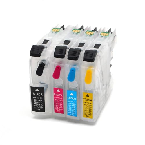 HOBXMFY Kompatible LC203 Refill Ink-Kartusche mit ARC Works mit MFC-J4320 MFC-J4420 MFC-J4620 MFC-J5520 MFC-J5620 MFC-J5720 MFC-J460 MFC-J480 Printer-Modelle von HOBXMFY