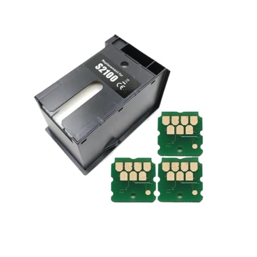 HOBXMFY Kompatibler Wartungstank Kompatibel mit T3100 T3130 T3140 T3150 T3160 T3170 T3170X T3170M T3180 F500 F531 F551 F560 F570 Modell C13S210057(Tank and 3PC Chip) von HOBXMFY