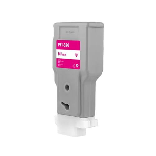 HOBXMFY Voll kompatible Tintenpatrone PFI 320 Kompatibel mit ImagePrograf TM-200 TM-205 TM-300 TM-305 Drucker mit Chip-Pigment-Tinten-Tank(320-M-Pigment) von HOBXMFY