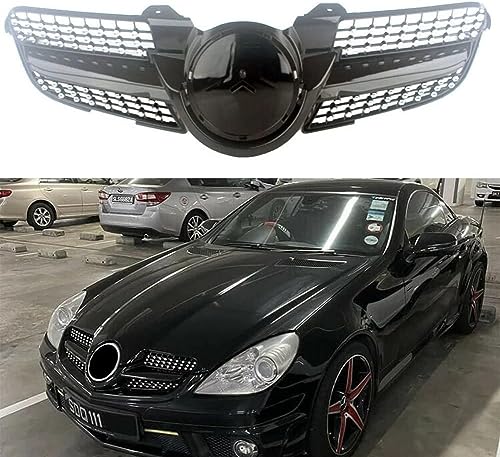 Auto Front Kühlergrille für Mercedes-Benz R171 SLK-Klasse SLK200 230 SLK280 SLK300 SLK320 SLK350 2008 2009 2010, Auto Frontgrill Dauerhaft Front Grill Renngrill Frontstoßstange Radiator Kühlergrille von HOCAH