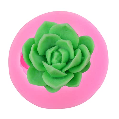 Fondant Formen 2 Stück Sukkulenten 3D Blume Zucker Flip Silikonform DIY Schokolade Kuchen Form von HOCAH