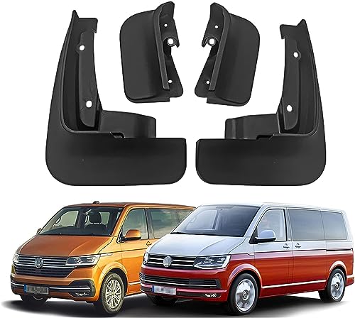 HOCAH 4 Stück Auto Schmutzfänger Für VW Transporter Caravelle Multivan T5 T6 2008-2020,Schmutzfänger Vordere Hintere Spritzschutz Kit Staubdicht Spritzfest Auto-Styling-Zubehör von HOCAH