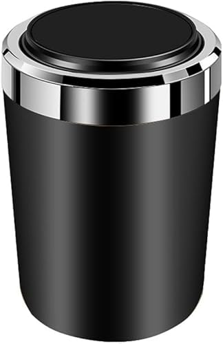 Auto Aschenbecher für Hyundai Alcazar/Bayon /Ix25, Tragbare Rauchfrei Stand Zylinder Zigarette Abfalleimer Innenausstattung Tuning,All-Black von HOCAH