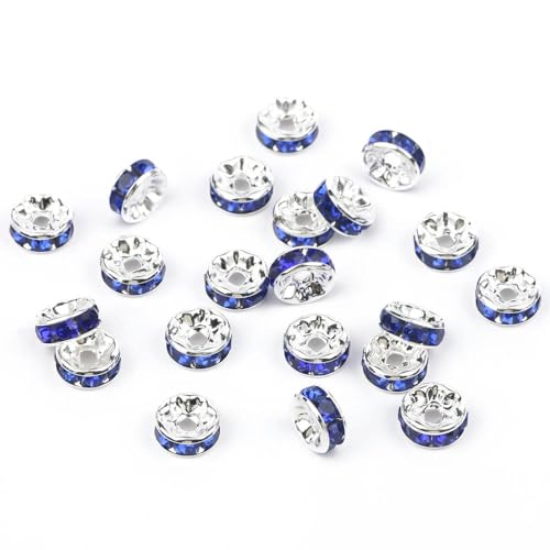 200 teil/los 6mm 8mm 10mm AB Farbe Strass Ball Form Lose Perlen Metall Kristall Perlen für Schmuck Machen DIY Zubehör von HOCEDO