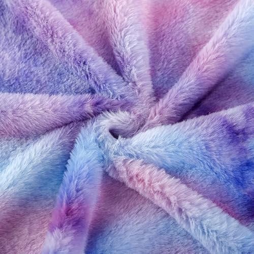 HOCEDO 100/200 * 160CM Regenbogen Kaninchen Haar Plüsch Stoff Samt Bedruckter Stoff Farbverlauf für Schal Zubehör Kleidung DIY Spielzeug von HOCEDO